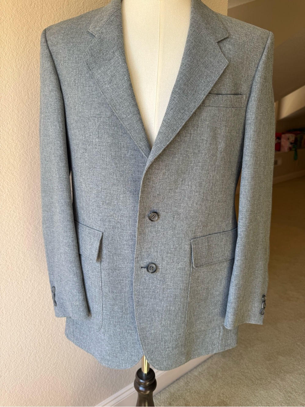Levi's Light Gray Two-Button Sport Coat